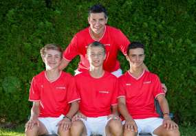 Flynn Thomas, Thomas Gunzinger, Alex Bergomi und Roberto Bresolin