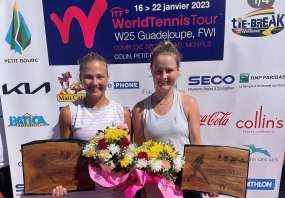 Jenny Dürst and doubles partner Fanny Ostlund