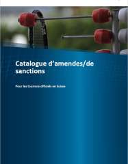 Catalogue d’amendes/de sanctions 